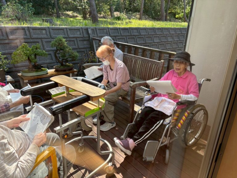 みんなで歌を歌いました